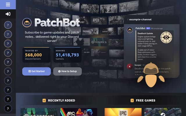 Screenshot of patchbot.io