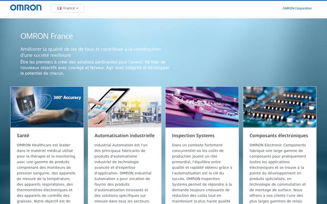 Screenshot of omron.fr