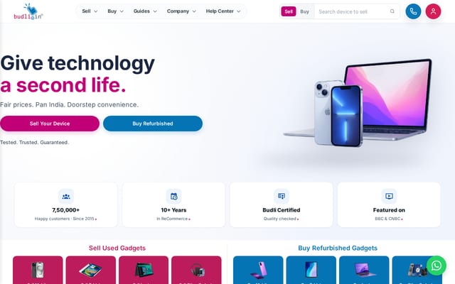 Screenshot of budli.in