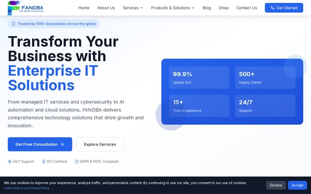 Screenshot of fandba.com