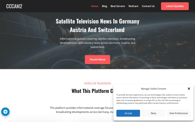 Screenshot of cccam2.com