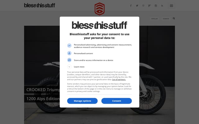 Screenshot of blessthisstuff.com