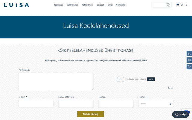 Screenshot of luisa.ee