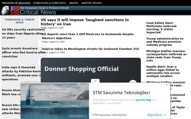 Screenshot of emergencyemail.org