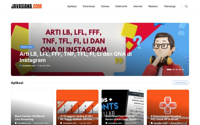Screenshot of javasiana.com