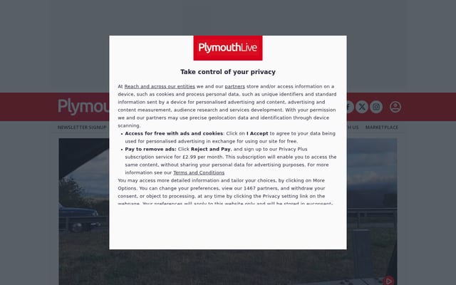 Screenshot of thisisplymouth.co.uk