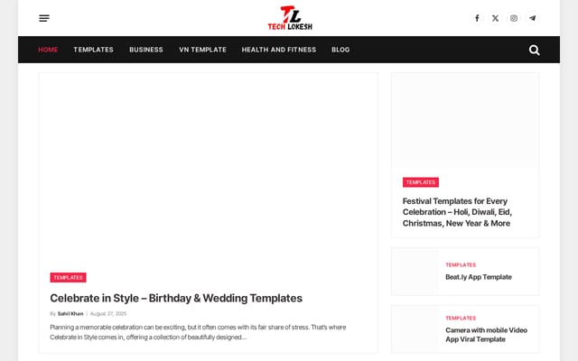 Screenshot of techlokesh.org