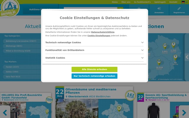 Screenshot of aurena.at