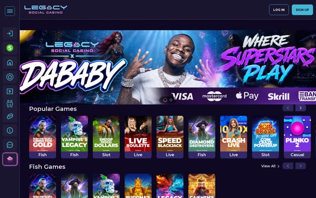 Screenshot of legacyarcade.com