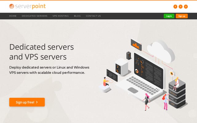 Screenshot of serverpoint.com