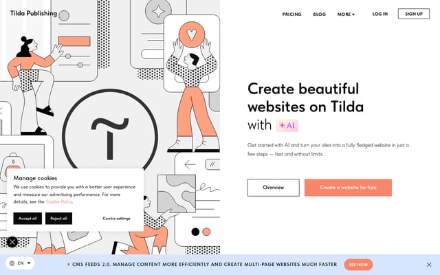 Screenshot of tilda.cc