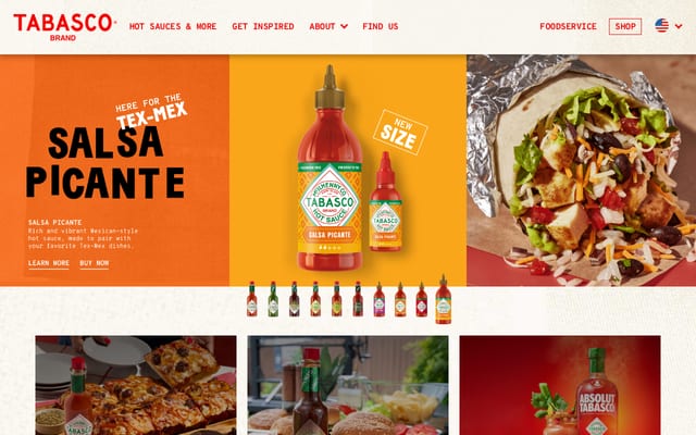 Screenshot of tabasco.com