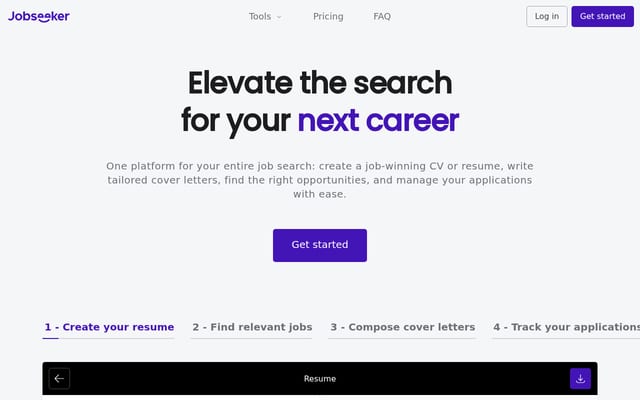 Screenshot of jobseeker.com