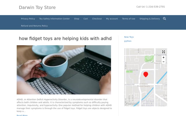 Screenshot of darwintoy.com