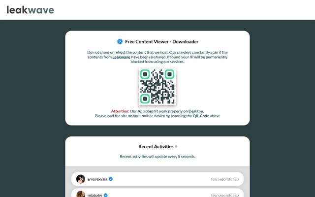 Screenshot of leakwave.com
