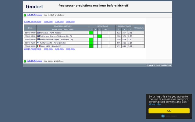 Screenshot of tinobet.com
