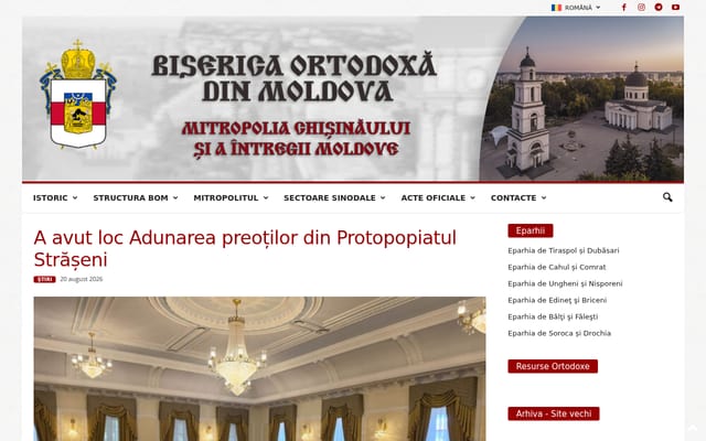 Screenshot of mitropolia.md