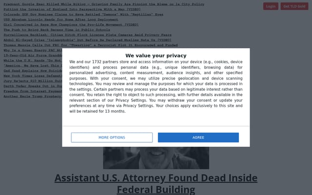 Screenshot of thelibertydaily.com