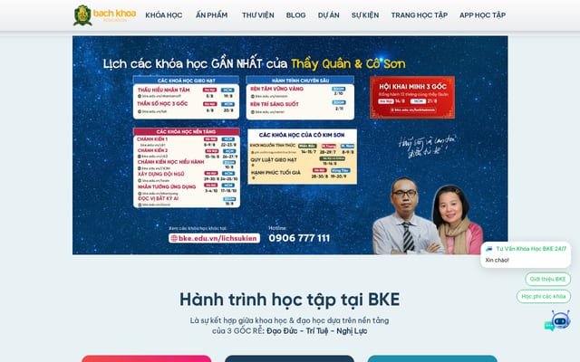 Screenshot of bke.edu.vn