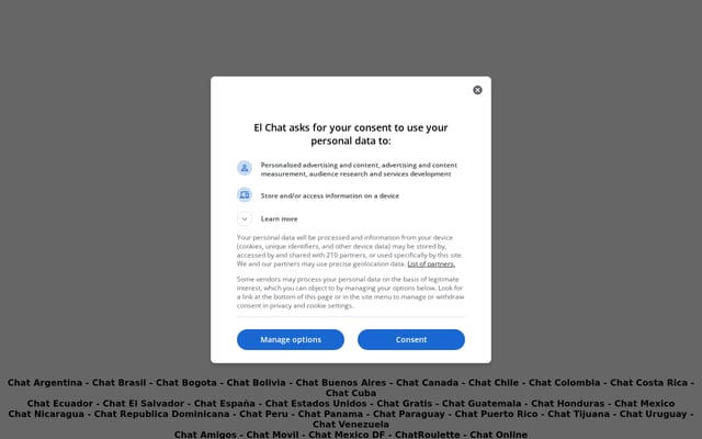 Screenshot of elchat.com