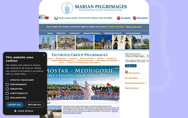 Screenshot of marian.ie