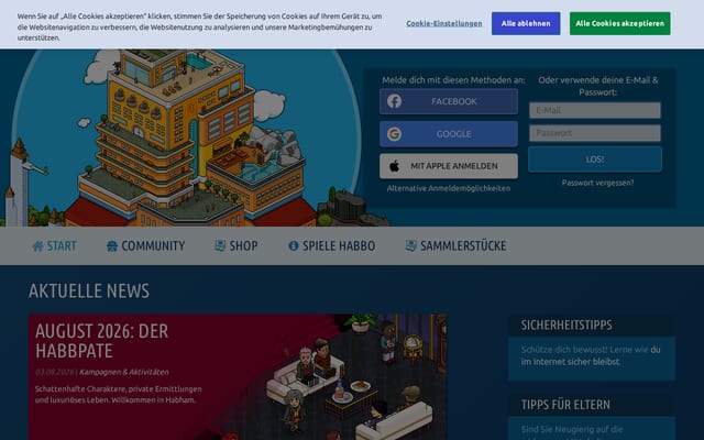 Screenshot of habbo.de