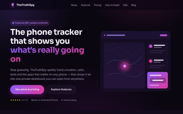 Screenshot of thetruthspy.com