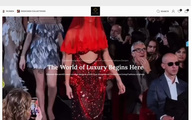 Screenshot of luxelivingfashions.com