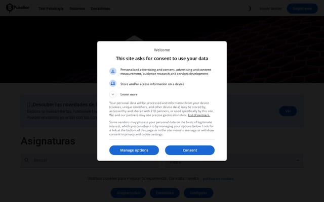 Screenshot of psicobee.com