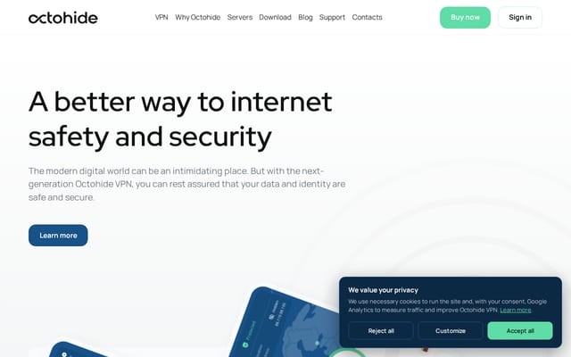 Screenshot of octohide.com