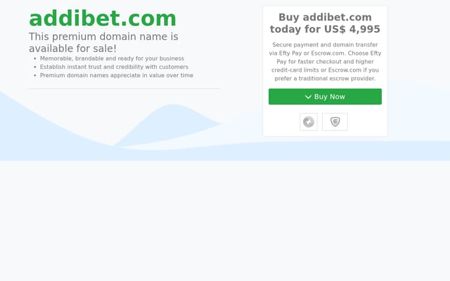 Screenshot of addibet.com