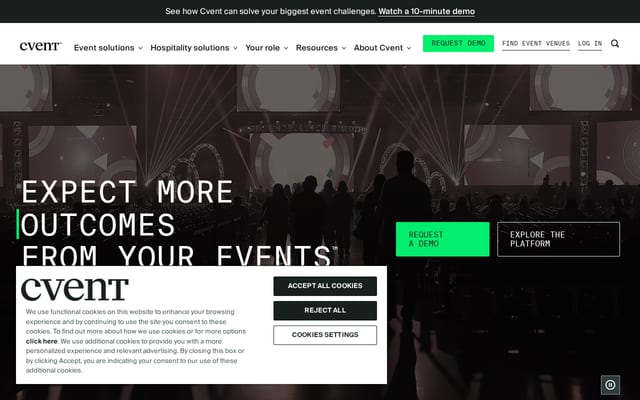 Screenshot of cvent.com