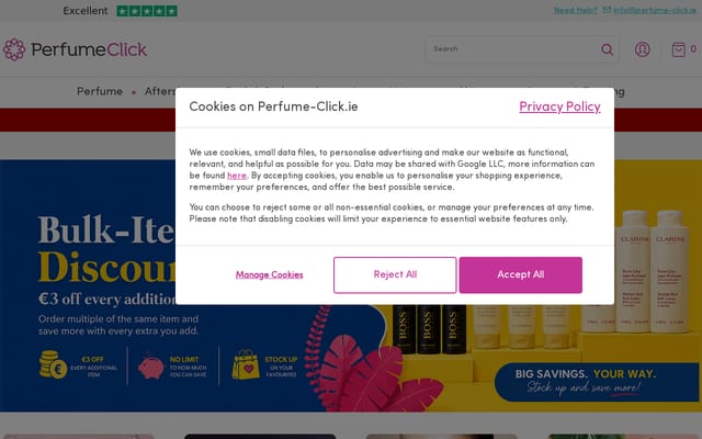 Screenshot of perfume-click.ie