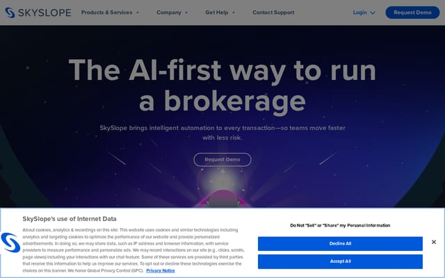 Screenshot of skyslope.com