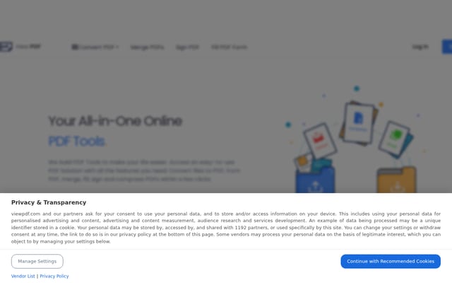 Screenshot of viewpdf.com
