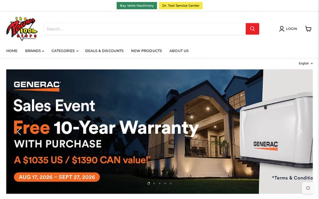 Screenshot of thepowertoolstore.com