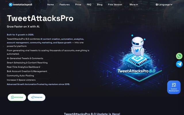Screenshot of tweetattackspro.com