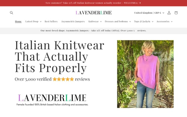 Screenshot of lavenderlime.co.uk