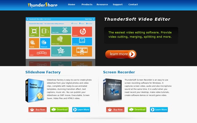 Screenshot of thundershare.net