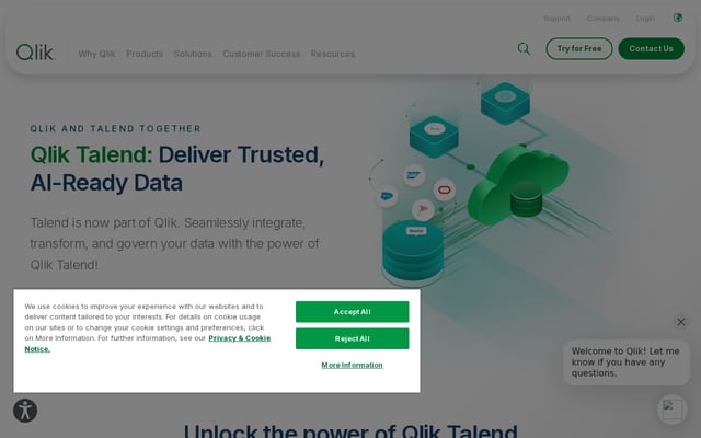 Screenshot of talend.com