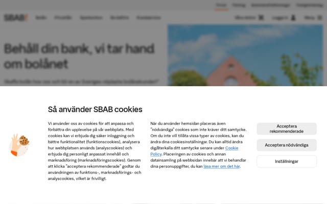 Screenshot of sbab.se