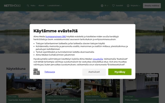 Screenshot of gofinland.fi