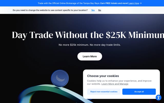 Screenshot of webull.com