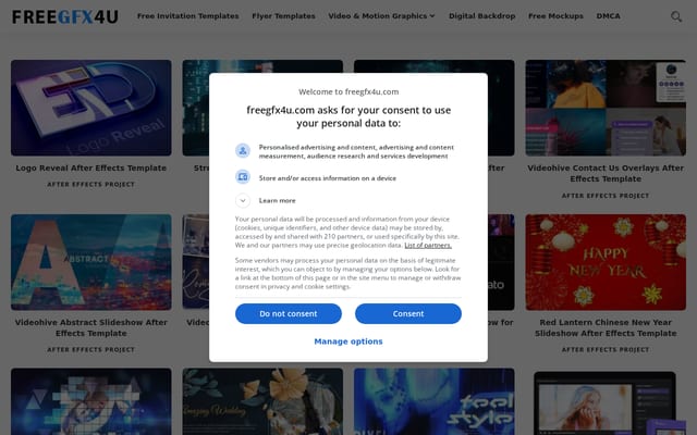 Screenshot of freegfx4u.com