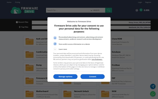 Screenshot of firmwaredrive.com
