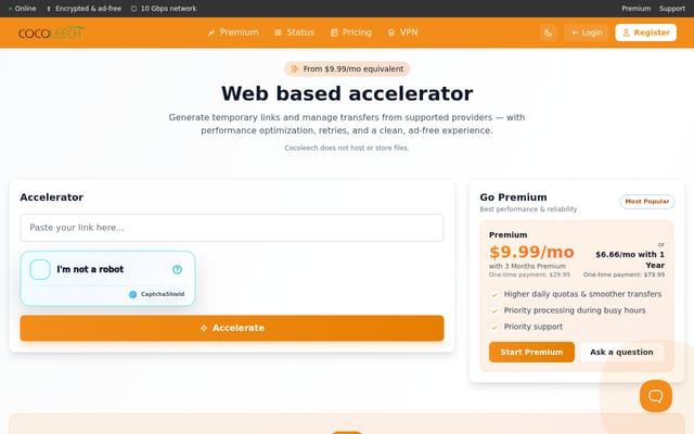 Screenshot of cocoleech.com
