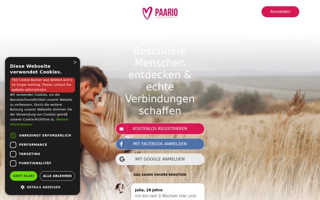Screenshot of paario.de