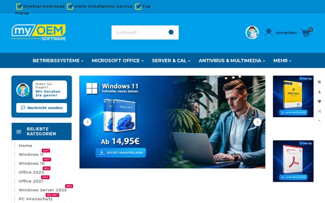 Screenshot of myoem.de