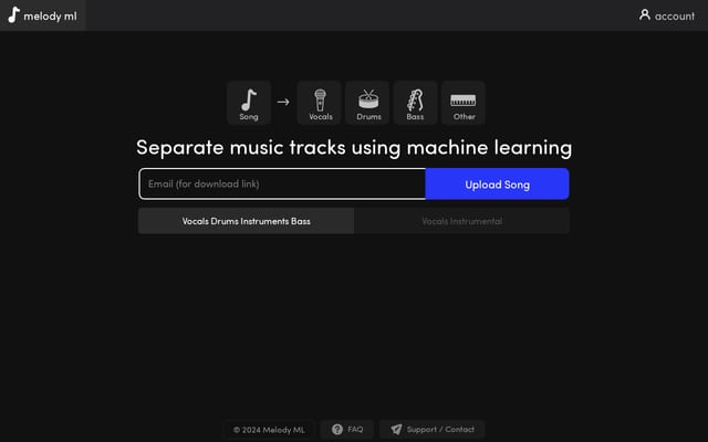 Screenshot of melody.ml