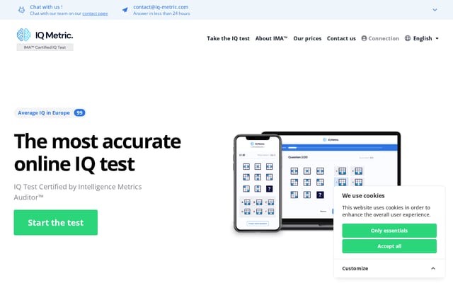 Screenshot of iq-metric.com